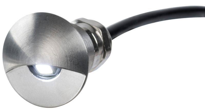 White LED courtesy light mirror-polished SS body