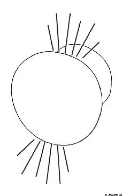 ROUND built-in courtesy blue light up/downward