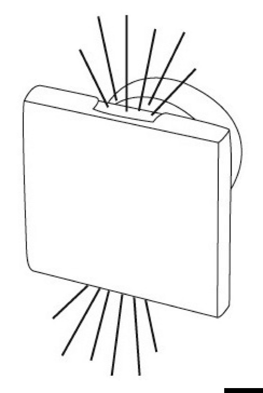 SQUARE built-in courtesy white light up/downward