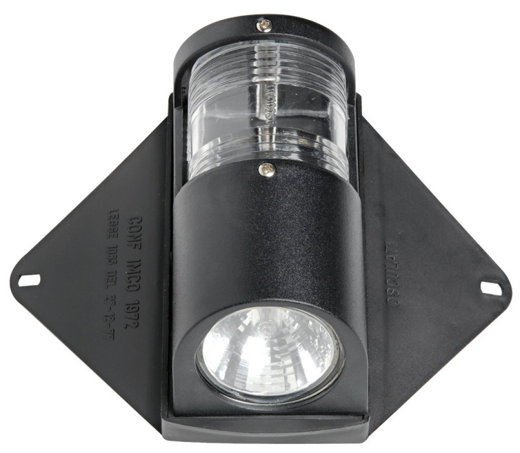 Utility navigation and deck light 35W halogen V12 175x135mm - Black case