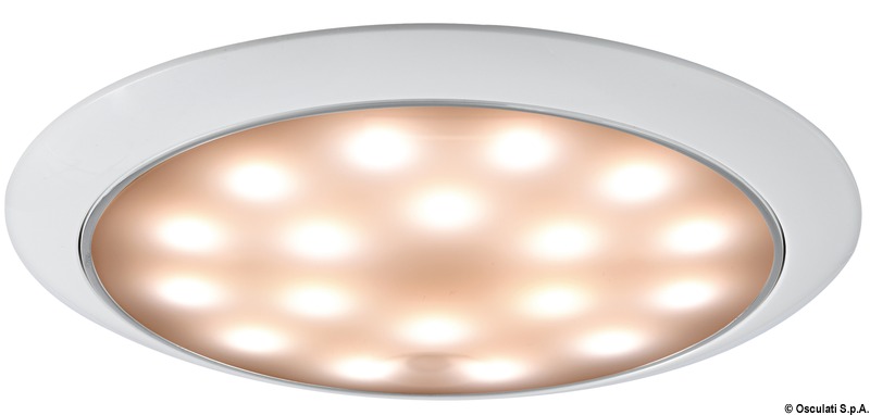 Day/Night LED ceiling light recessless white/SS