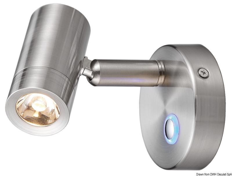 Dimming LED light nickel-plated aluminium