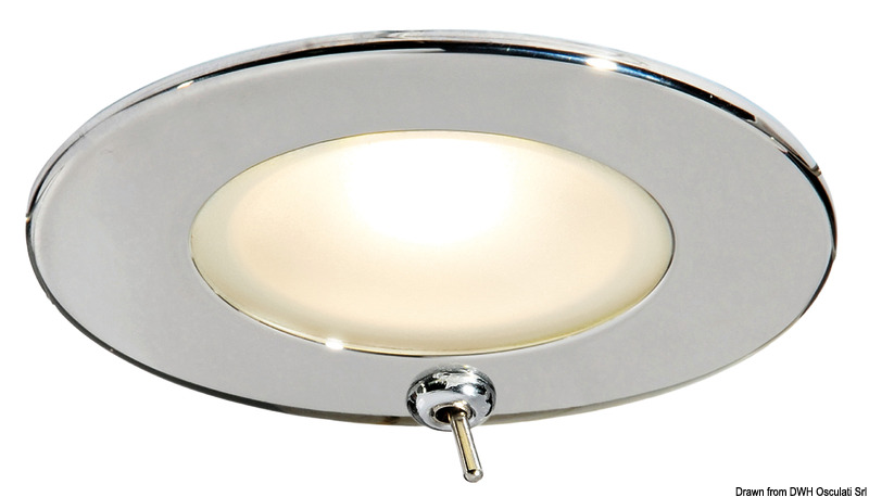 Atria II LED recess ceiling light mirror-polished IP40