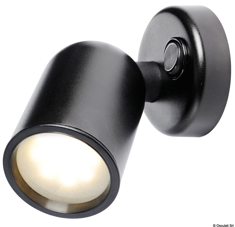 Articulated LED spotlight ABS black