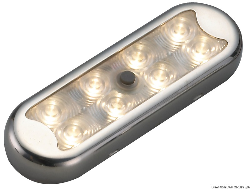 Bimini compact overhead 8 HD LEDs Flat bottom with switch