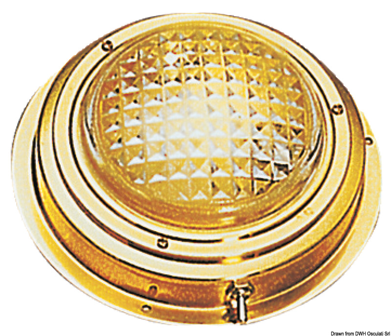 Brass recessless ceiling LED light 169 mm