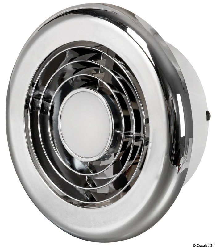 Recess-fit LED spot light w/extractor fan 24V