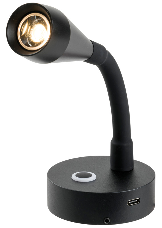 Articulated LED spotlight black