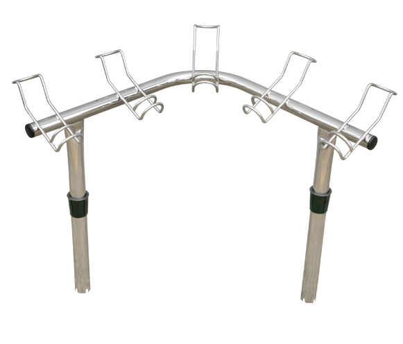 OS ROD HOLDER 5 WAY CORNER RACK STAINLESS STEEL