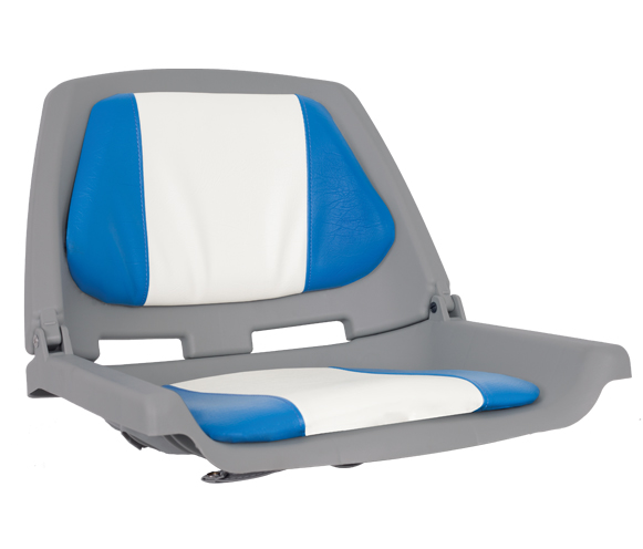 OS FISHERMANS SEAT FOLDING PADDED BLUE/WHITE