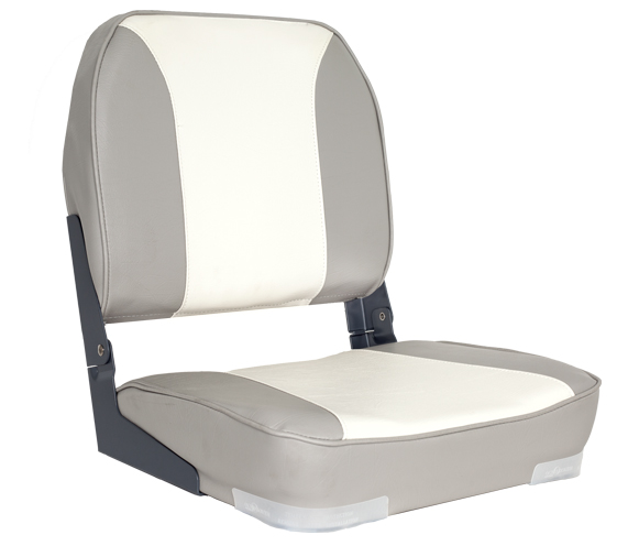 OS DELUXE FOLD DOWN SEAT UPHOLSTERED GREY/WHITE