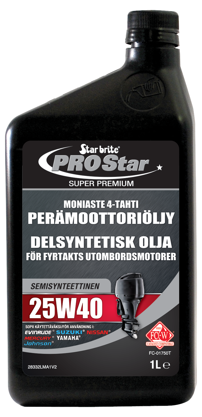 Star brite Premium Synthetic Blend 4 Stroke Outboard Oil 25W40 1 L