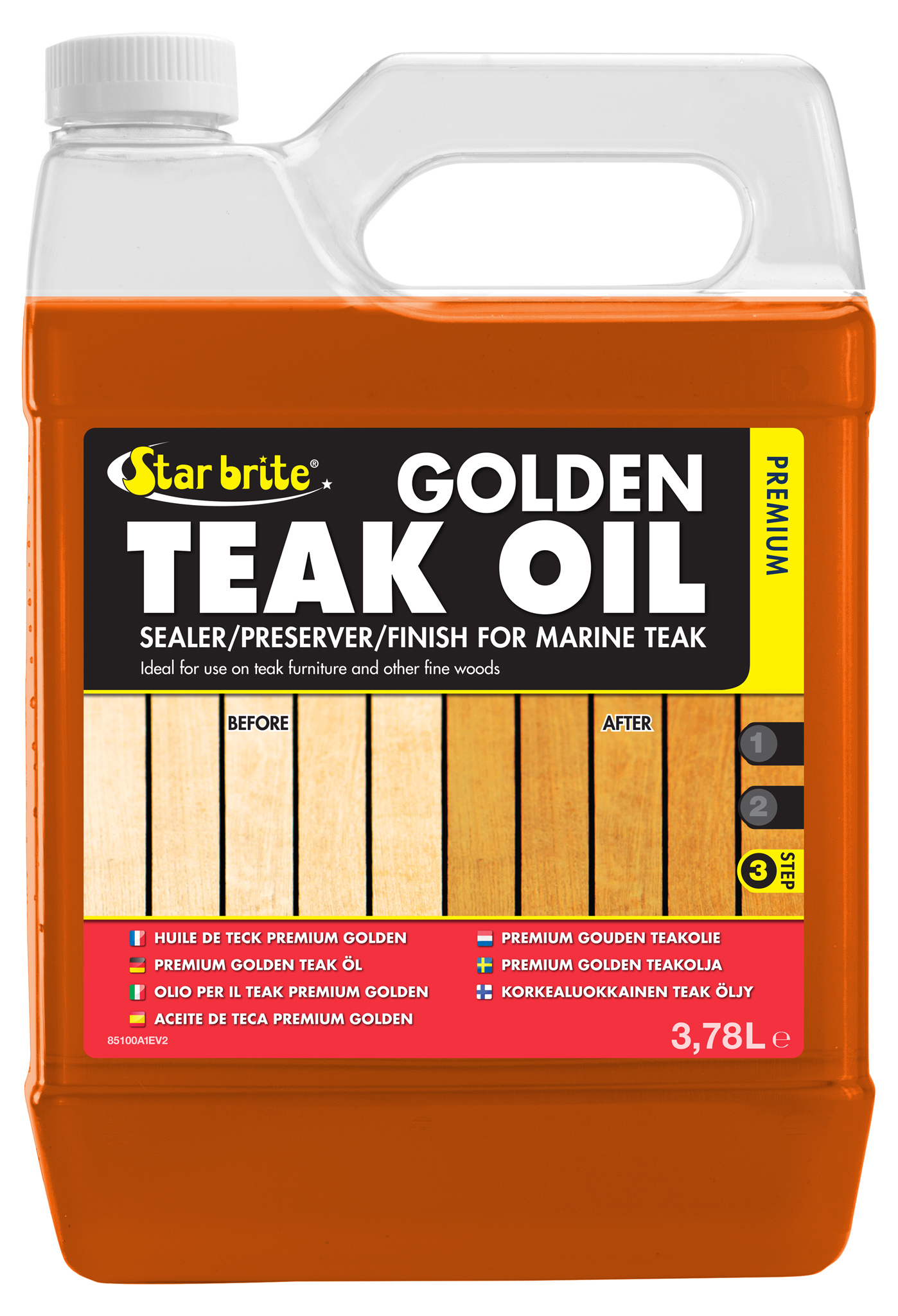 Star brite Premium Golden Teak Oil - Step 3 3.78L