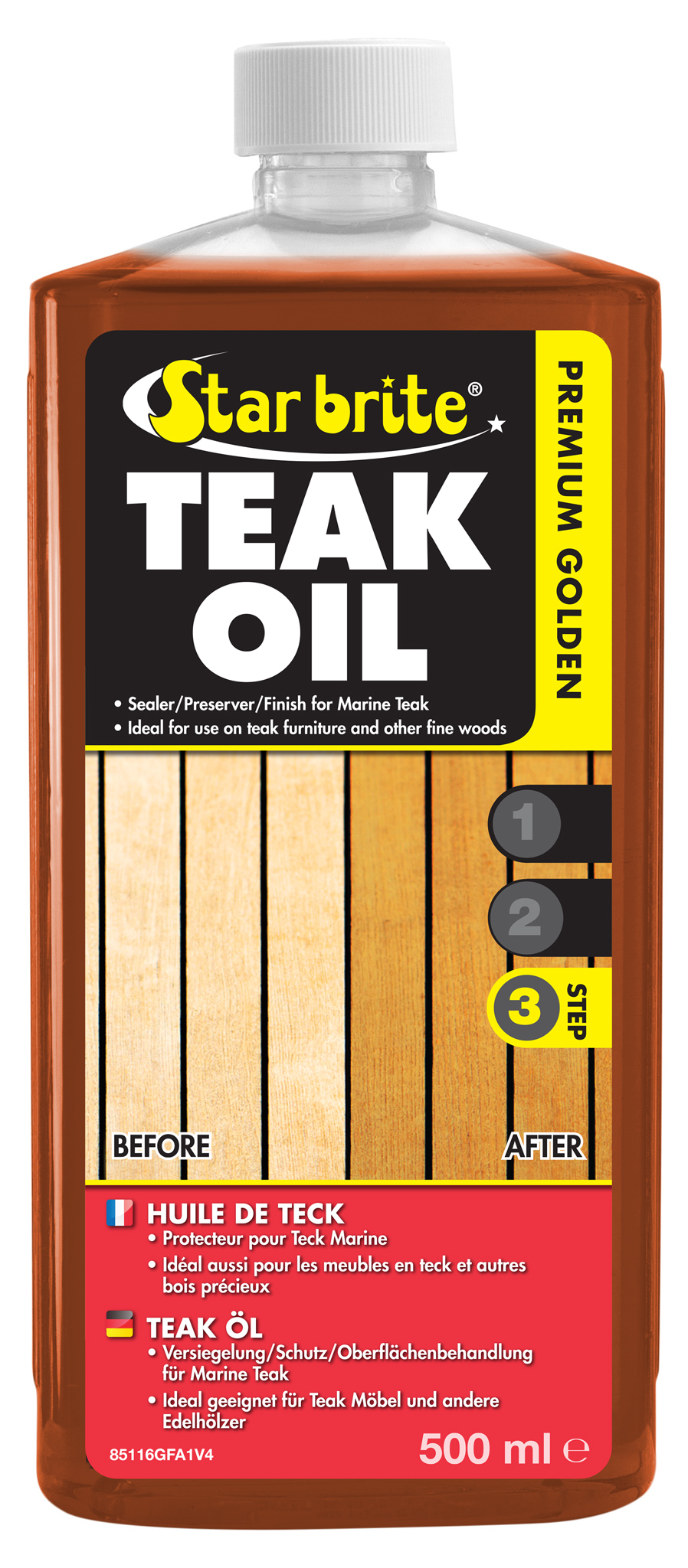 Star brite Premium Golden Teak Oil - Step 3 500ml