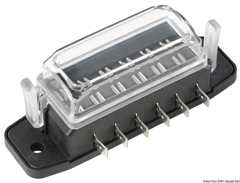 Watertight blade fuse holder box 6 housings