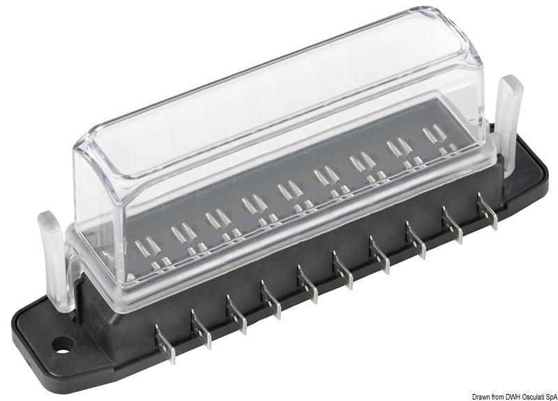 Watertight blade fuse holder deep lid 10 seats