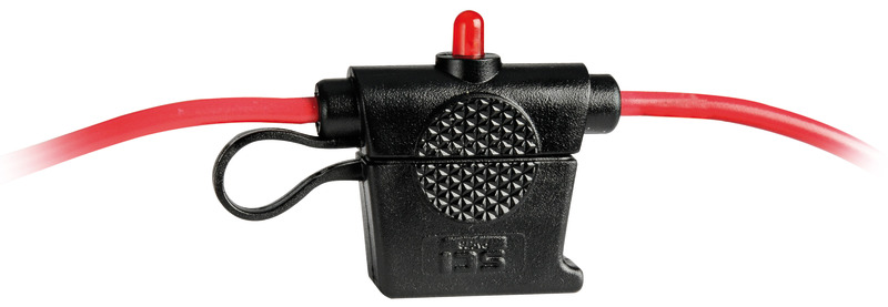 Watertight fuse holder with warning LED light