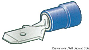 Faston pre-insulated male connector 1-2.5 mm²
