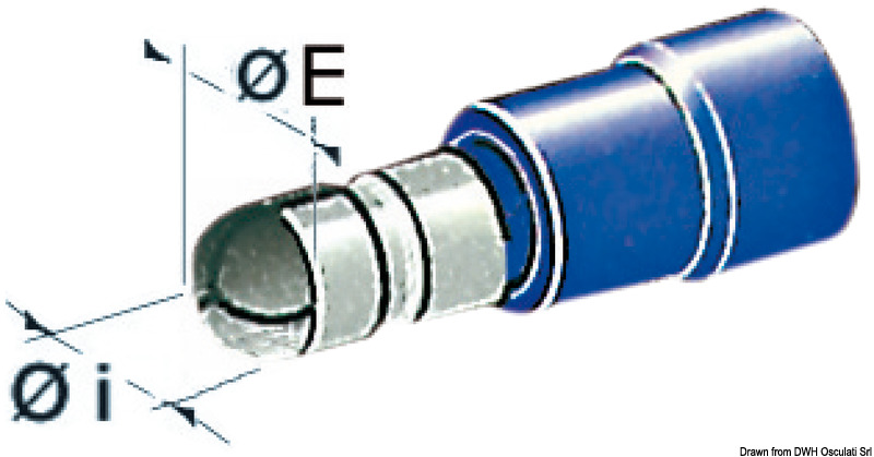 Cylindrical male terminal 1-2.5 mm²