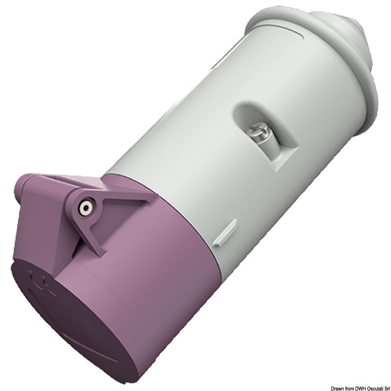 2-pole socket with screw terminals 12/24V 16A