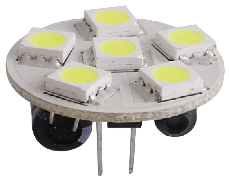 6-LED bulb G4 rear connection Ø 24 mm