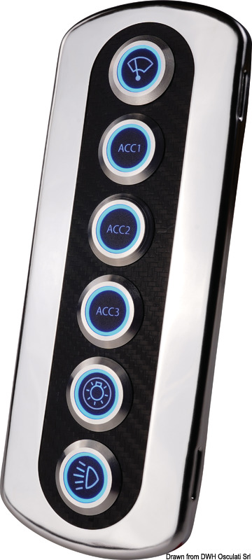 Backlit carbon fiber panel. Blue LED