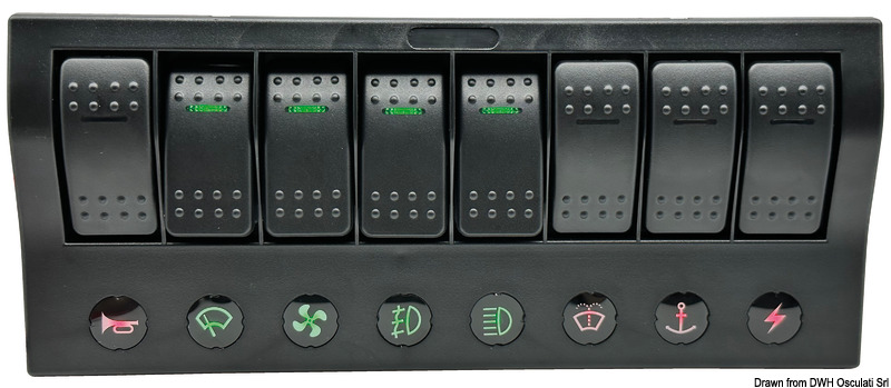 PCP Compact electric panel w/8 switches