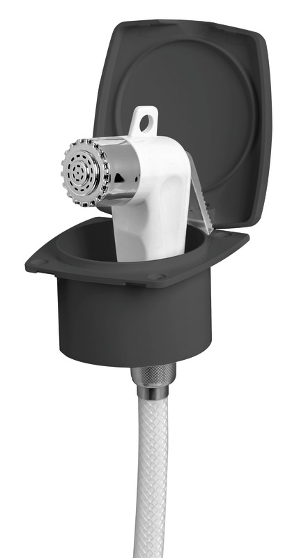 Boris shower black finish PVC hose 2.5 m