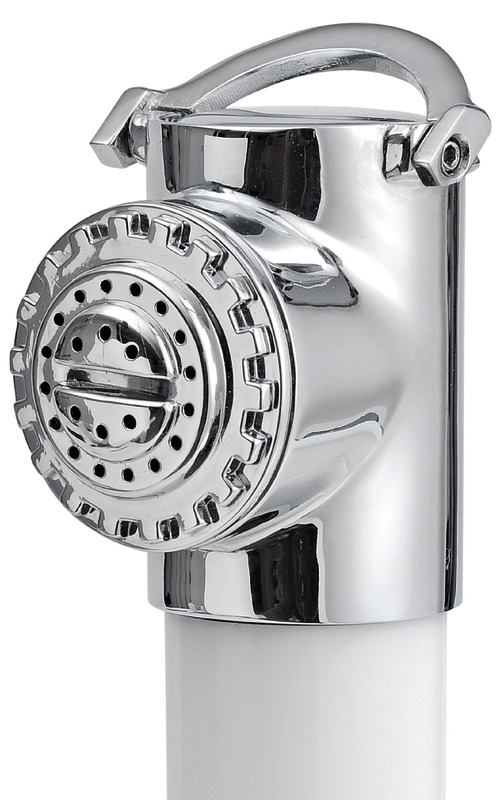 Classic Evo chromed deck shower PVC hose 4 mm Flat mounting