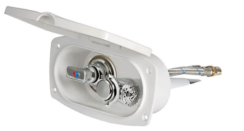 New Edge shower box white PVC hose 4 m Rear shower outlet