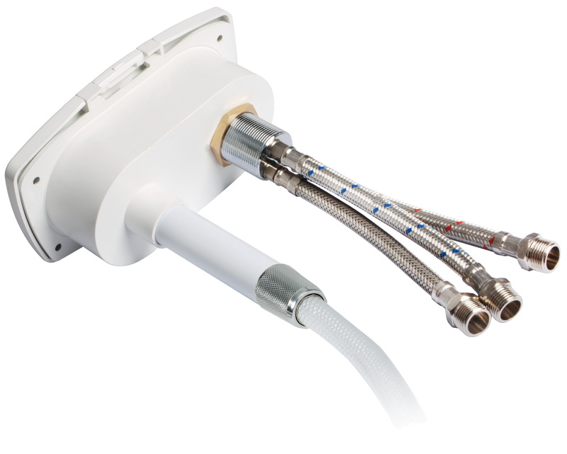 New Edge shower box white PVC hose 4 m