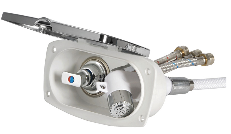 New Edge shower box chromed PVC hose 4 m Crosswise shower outlet