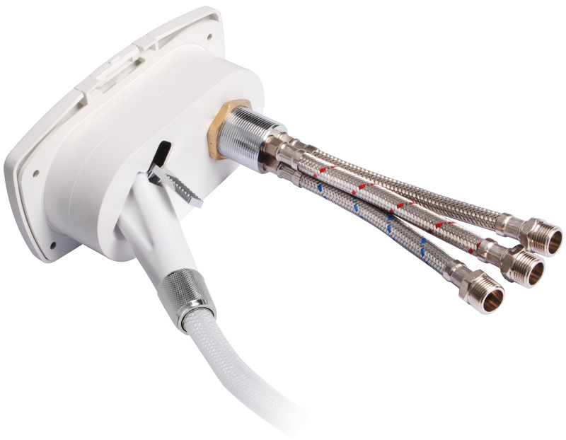 New Edge shower box white nylon hose 4 mm Crosswise outlet