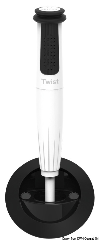 Whale Twist shower cold water, straight, black