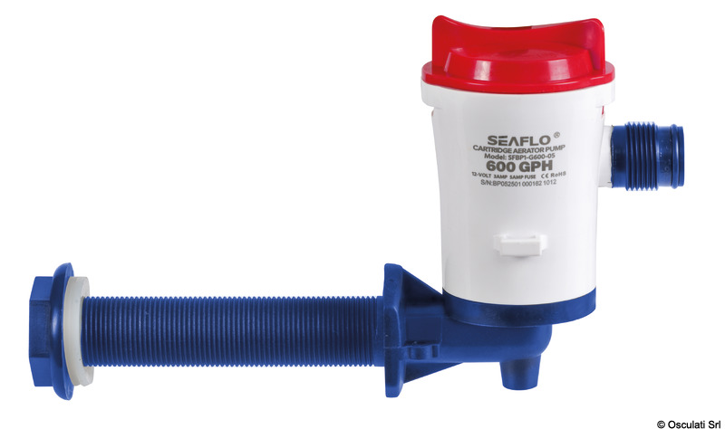 Europump 90° bulkhead pump fish tank aeration