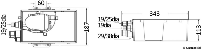 Shower sump pump system 41 l/min 24V