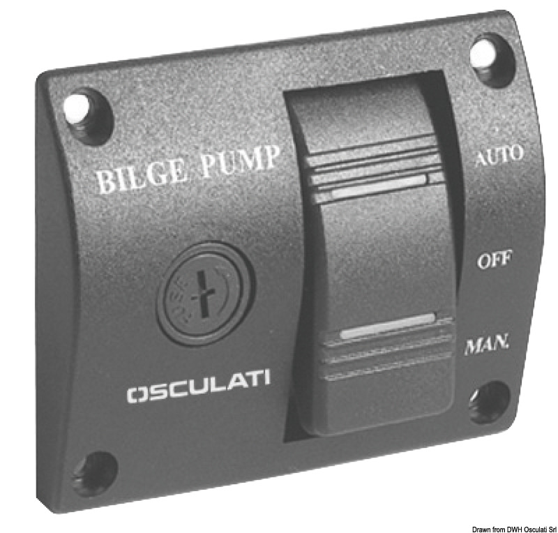 Universal panel switch for bilge pumps 12/24V