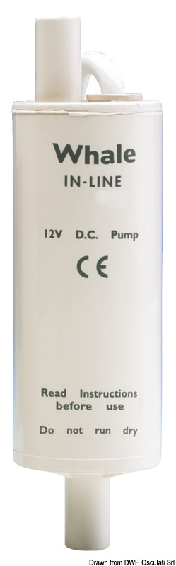 Whale submersible pump 12 V 3 A in line
