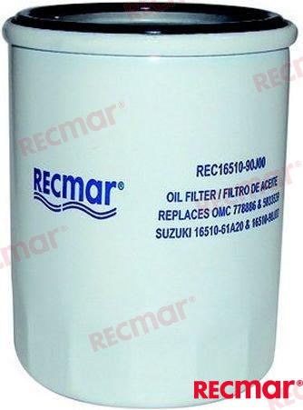 Oil filter for OMC, SUZUKI DF90, DF115 OEM: Mercruiser: 35-8M0154773, 35-8M0154781; OMC: 0778886, 0778888, 5033539, 778886