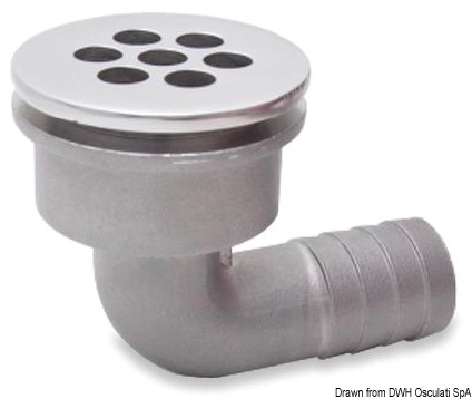 Cockpit drain AISI 316 Ø 42