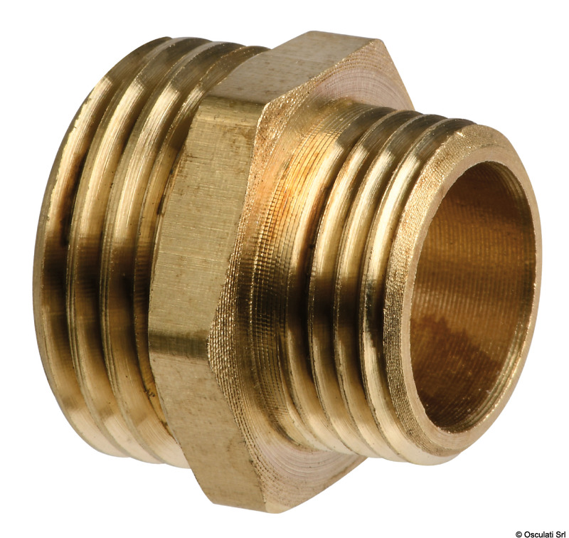 Brass double nipple 2" x 2"1/2
