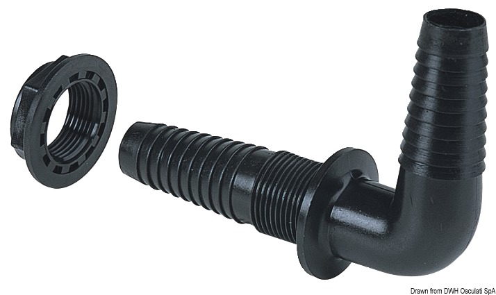 Thermopolymer bulkhead 1/2" x 15-17 mm