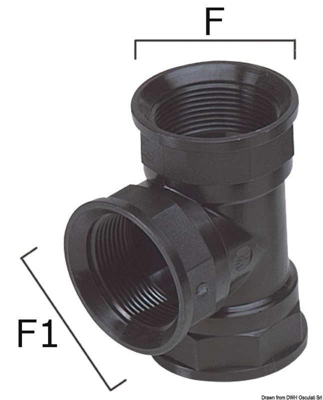 Thermopolymer T-joint 1/2"-1/2"