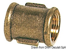 Brass joint sleeve female/female 1/2"