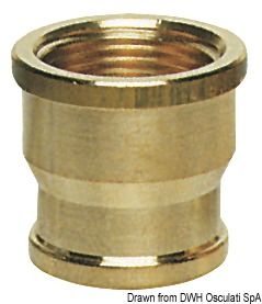 Brass joint sleeve female/female 1" x 1"1/4