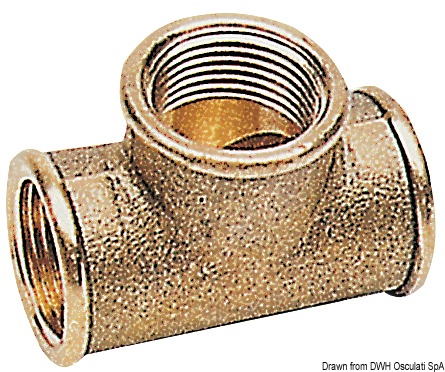 Brass T-fitting 1/2"