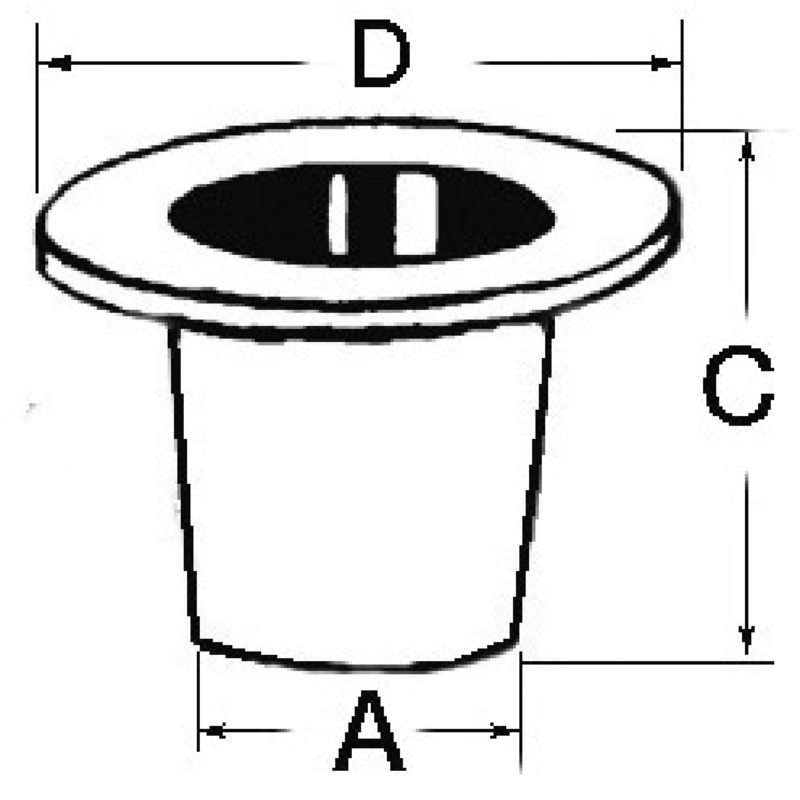 Threaded seacock white plastic 1"1/2