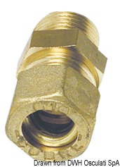 Brass comprssion joint straight male 12 mm x 3/8"