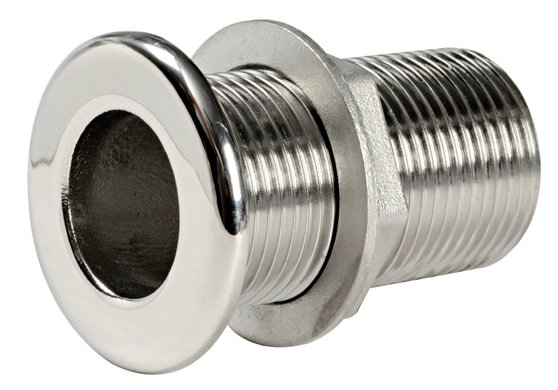 Thru hull AISI 316 mirror polished 1"