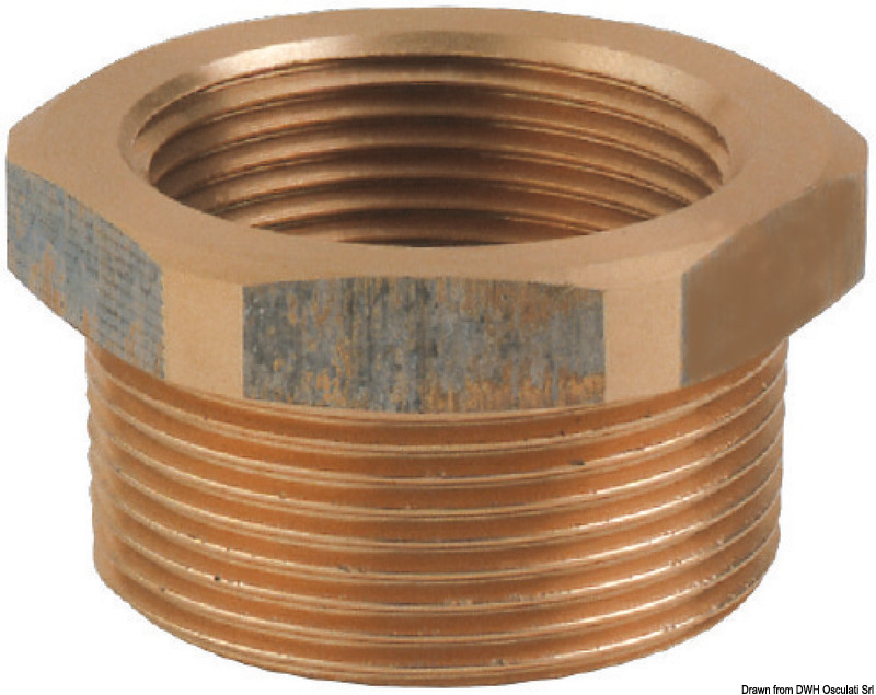 GUIDI bronze M-F connector 1/2" x 3/8"